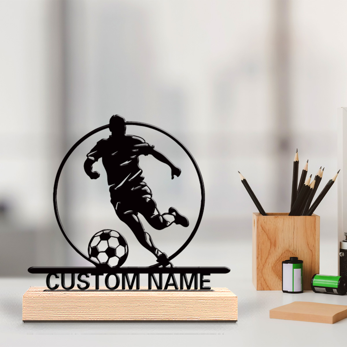 Office Furniture Ideas - Statue en métal personnalisée de joueur